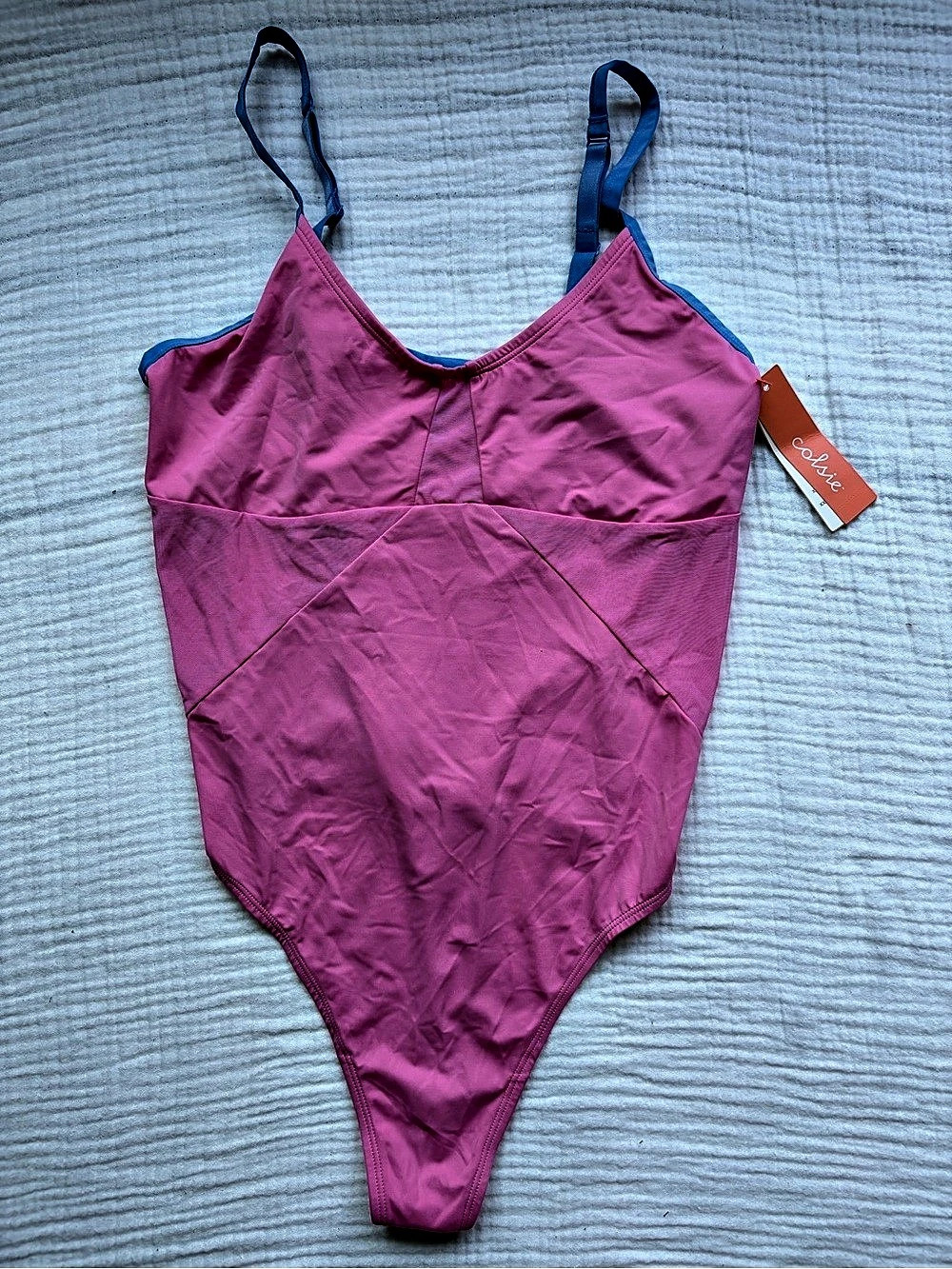Colsie One Piece Bodysuit in Pink & Blue Size Large NWT